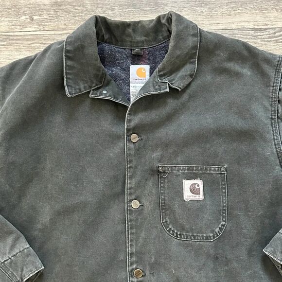 Vintage Carhartt C58 MOS Moss Green Chore Coat Size XXL - Picture 2 of 5